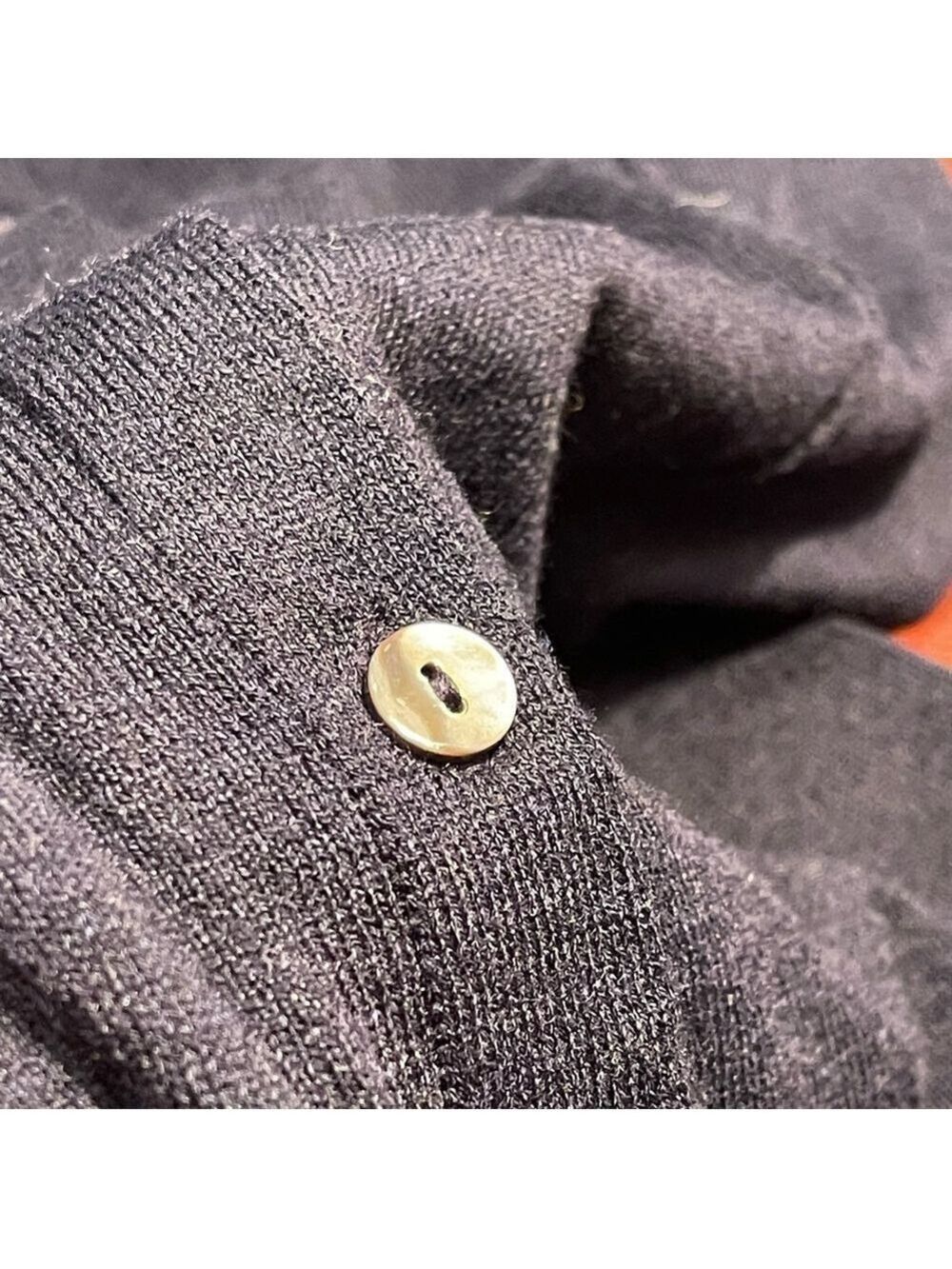 ZARA Fine Wool Blend Lightweight midi/maxi knit dress Side Buttons Navy Blue S - Picture 13 of 15